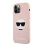 Karl Lagerfeld Choupette Head silikonska maskica za iPhone 12 Pro Max - ružičasti