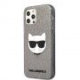 Karl Lagerfeld Choupette Head Glitter maskica za iPhone 12 Pro Max - crni