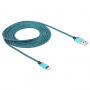 Pleteni kabel za punjenje i sinkronizaciju USB-A / Lightning za iPhone / iPad / iPod / AirPods - 2 m - plava