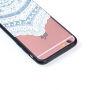 Zaštitna plastična maskica s crnim remenom za Apple iPhone 6S Plus / 6 Plus - plavo-bijela čipka