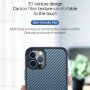 Maskica s tekstuomu karbonskih vlakana i zašti zaštitnim okvirom za iPhone 12 mini - ružičasto zlatni