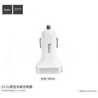 HOCO auto punjač (5V/3.1A) s dva USB ulaza za Apple iPhone / iPad / iPod - bijela