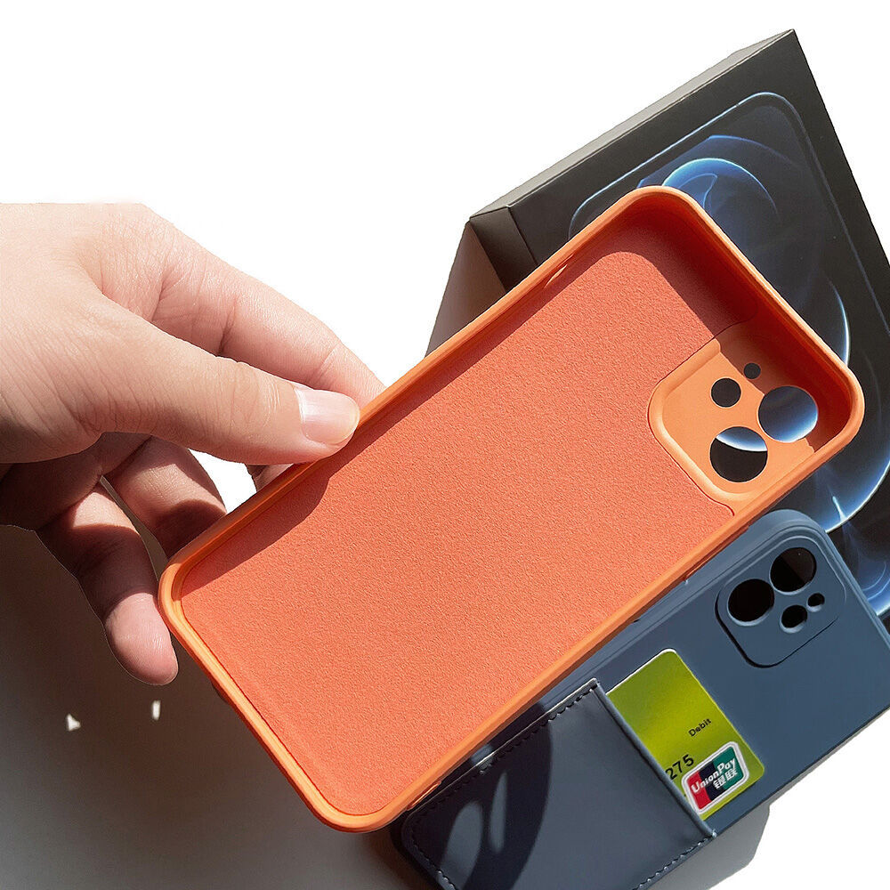 Zaštitna maskica s džepom za kartice za iPhone 12 - žuti