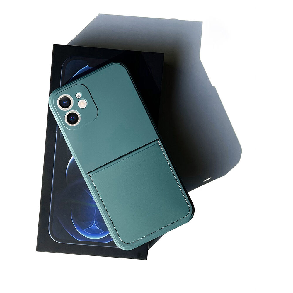 Zaštitna maskica s džepom za kartice za iPhone 12 - petrolej