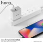 HOCO putni punjač s američkim adapterom s USB / USB-C ulazima za Apple iPhone - bijela