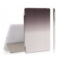 Smart futrola / maska u duginim bojama s funkcijom mirovanja i postoljem za Apple iPad 9.7" (2017) / iPad 2018 - crno-bijelo