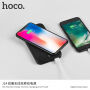 HOCO elegantno prijenosno napajanje 10000mAh s bežičnim punjenjem za Apple iPhone - crna