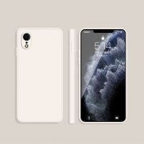 Silikonska zaštitna maskica s ravnim rubovima za iPhone XR - bež
