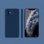 Silikonska zaštitna maskica s ravnim rubovima za iPhone 12 - plavi