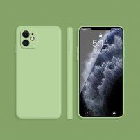 Silikonska zaštitna maskica s ravnim rubovima za iPhone 12 mini - zeleni