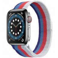 Remen četiri boja milanski potez za Apple Watch 42mm / 41mm / 40mm / 38mm - plavo-crvena