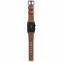 Nomad Horween Modern kožni remen za Apple Watch Ultra 49mm / 46mm / 45mm / 44mm / 42mm - smeđi s crnom kopčom