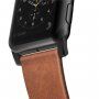 Nomad Horween Modern kožni remen za Apple Watch Ultra 49mm / 46mm / 45mm / 44mm / 42mm - smeđi s crnom kopčom