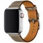 Kožni remen za Apple Watch Ultra 49mm / 46mm / 45mm / 44mm / 42mm - sivosmeđa