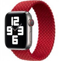 Najlonski remen s uzorkom pletenice za Apple Watch Ultra 49mm / 46mm / 45mm / 44mm / 42mm - M - crveni