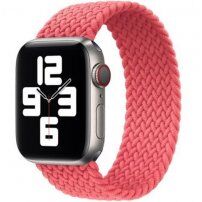 Najlonski remen s uzorkom pletenice za Apple Watch Ultra 49mm / 46mm / 45mm / 44mm / 42mm - S - ružičasti