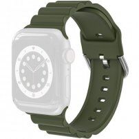 Elegantni silikonski remen za Apple Watch Ultra 49mm / 46mm / 45mm / 44mm / 42mm - maslinast