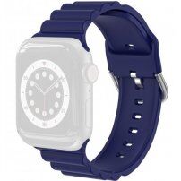 Elegantni silikonski remen za Apple Watch Ultra 49mm / 46mm / 45mm / 44mm / 42mm - tamno plavi