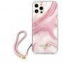 Guess Marble maskica za iPhone 12 Pro Max - ružičasti