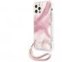 Guess Marble maskica za iPhone 12 Pro Max - ružičasti