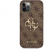 Guess 4G Metal Logo maskica za iPhone 12 Pro Max - smeđi