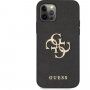 Guess Saffiano Big 4G Metal Logo maskica za iPhone 12 Pro Max - crni