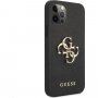 Guess Saffiano Big 4G Metal Logo maskica za iPhone 12 Pro Max - crni