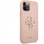 Guess Saffiano Big 4G Metal Logo maskica za iPhone 12 Pro Max - ružičasti