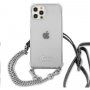 Guess Silver 4G Chain and Script maskica za iPhone 12 Pro Max - srebrni