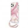 Guess Marble maskica za iPhone 12 Pro Max - ružičasti