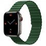 Silikonski magnetski remen za Apple Watch Ultra 49mm / 46mm / 45mm / 44mm / 42mm - zeleni