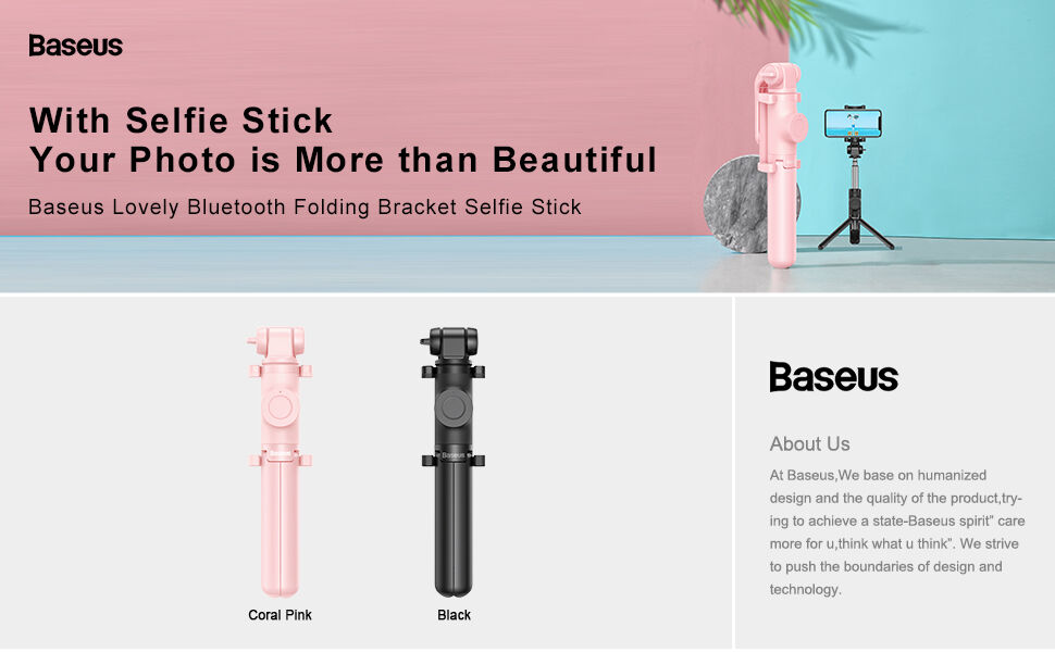 Baseus Lovely bluetooth selfie stick sa stativom za iPhone - crna