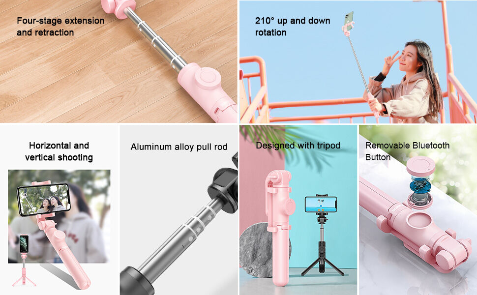Baseus Lovely bluetooth selfie stick sa stativom za iPhone - crna