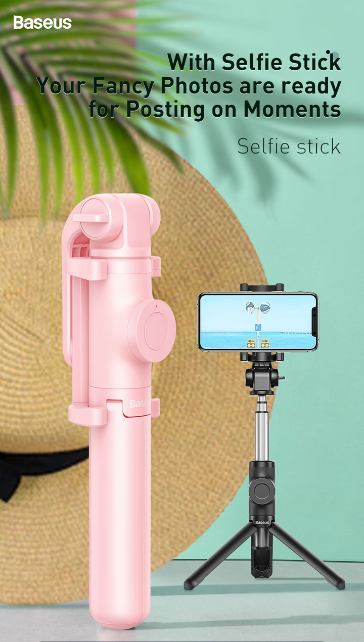 Baseus Lovely bluetooth selfie stick sa stativom za iPhone - crna