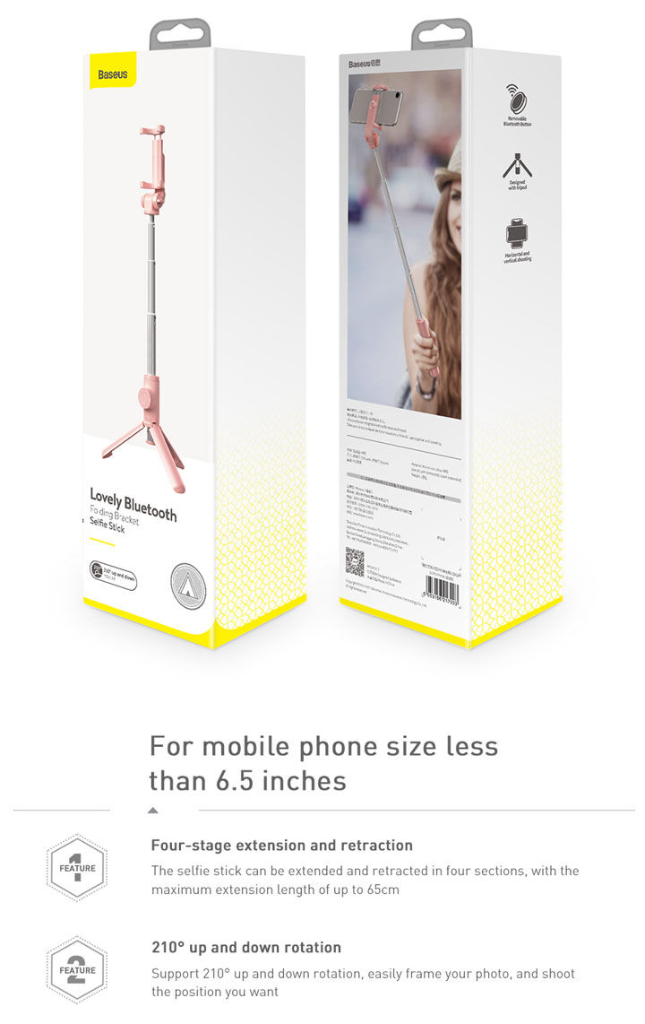 Baseus Lovely bluetooth selfie stick sa stativom za iPhone - crna