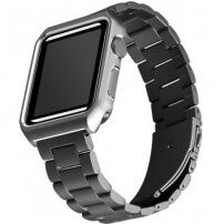 Metalna maskica s remenom za Apple Watch 42mm / 41mm / 40mm / 38mm - crna