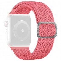 Remen s uzorkom pletenice za Apple Watch 42mm / 41mm / 40mm / 38mm - ružičasti