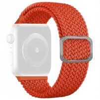 Remen s uzorkom pletenice za Apple Watch 42mm / 41mm / 40mm / 38mm - tamnonarančast