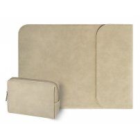 CARTINOE elegantni etui s džepom za sitnice za MacBook Pro 15" - svjetlo smeđa