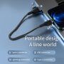 Wiwu 4v1 opleteni kabel za podatke i punjenje USB-A / USB-C / Lightning za iPhone / iPad / iPod / AirPods - 1,2 m - crni