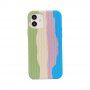 Silikonska maskica s uzorkom pletenice za iPhone 11 Pro Max - pastel