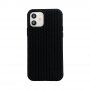 Silikonska maskica s uzorkom pletenice za iPhone 12 Pro Max - crni
