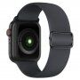 Silikonski remen s kliznom kopčom za Apple Watch 42mm / 41mm / 40mm / 38mm - tamno sivi