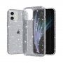 Prozirna maskica sa šljokicama za iPhone 12 / 12 Pro - sivi