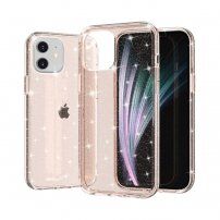 Prozirna maskica sa šljokicama za iPhone 12 / 12 Pro - zlatni