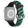 Pleten silikonski remen za Apple Watch 42mm / 41mm / 40mm / 38mm - crveno-zeleni