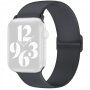 Silikonski remen s kliznom kopčom za Apple Watch 42mm / 41mm / 40mm / 38mm - tamno sivi