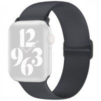 Silikonski remen s kliznom kopčom za Apple Watch 42mm / 41mm / 40mm / 38mm - tamno sivi