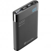 Cellularline FreePower Manta HD 5 000 mAh powerbanka sa priključcima USB-C / USB - crna