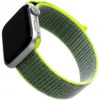 FIXED Nylon Strap najlonski remen za Apple Watch 42mm / 41mm / 40mm / 38mm - tamna boja limete